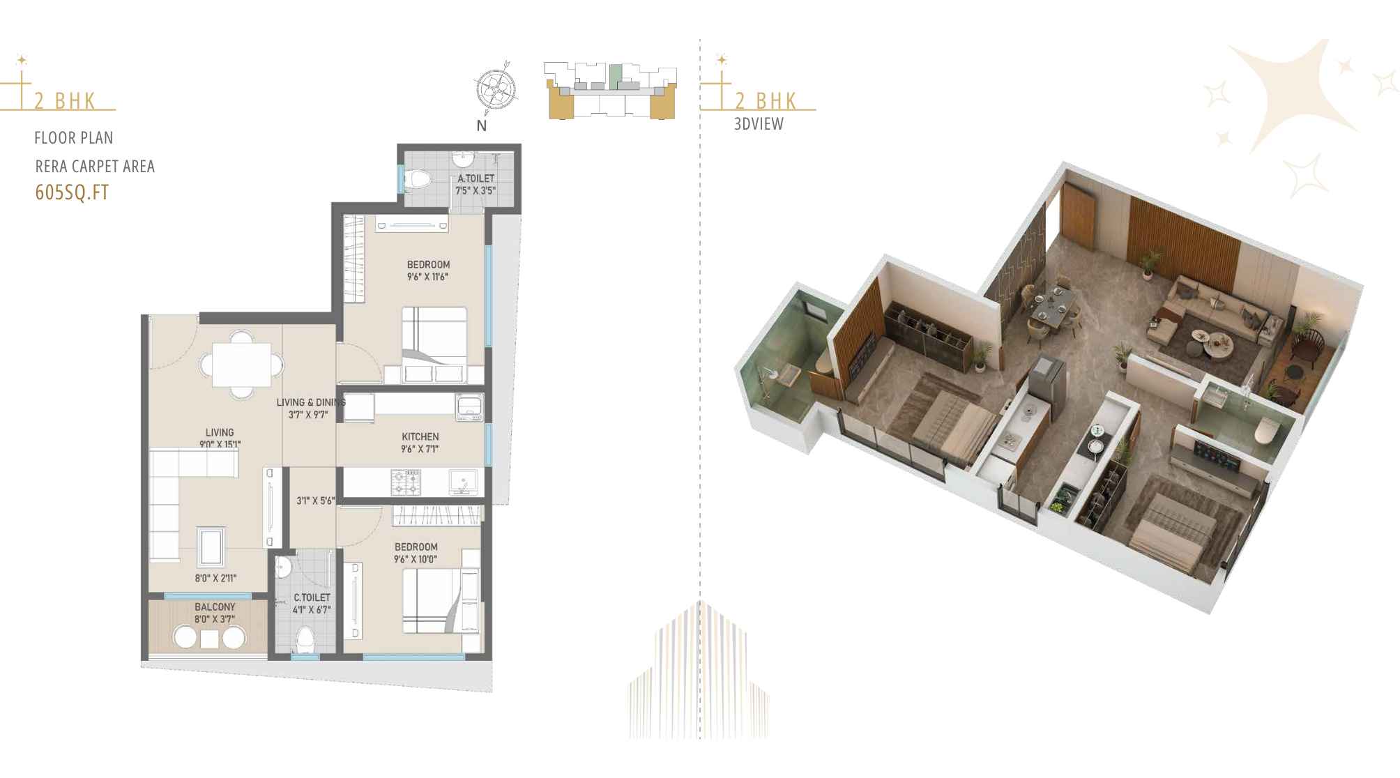 Pinnakle-Nova-Floor-Plan-2-BHK-605-sqft
