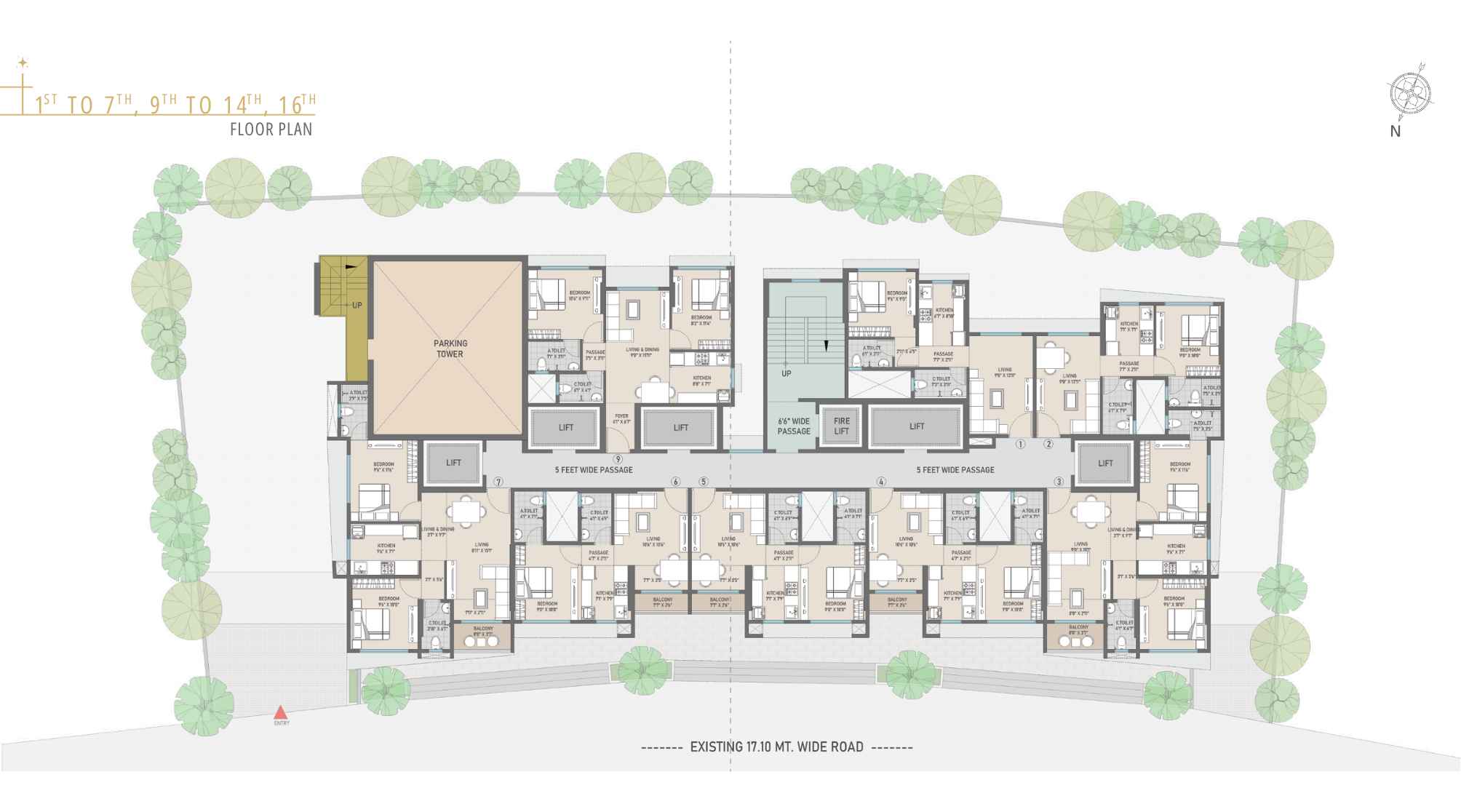 Pinnakle-Nova-typical-Floor-Plan-1-to-7th-9-to14th-16-th