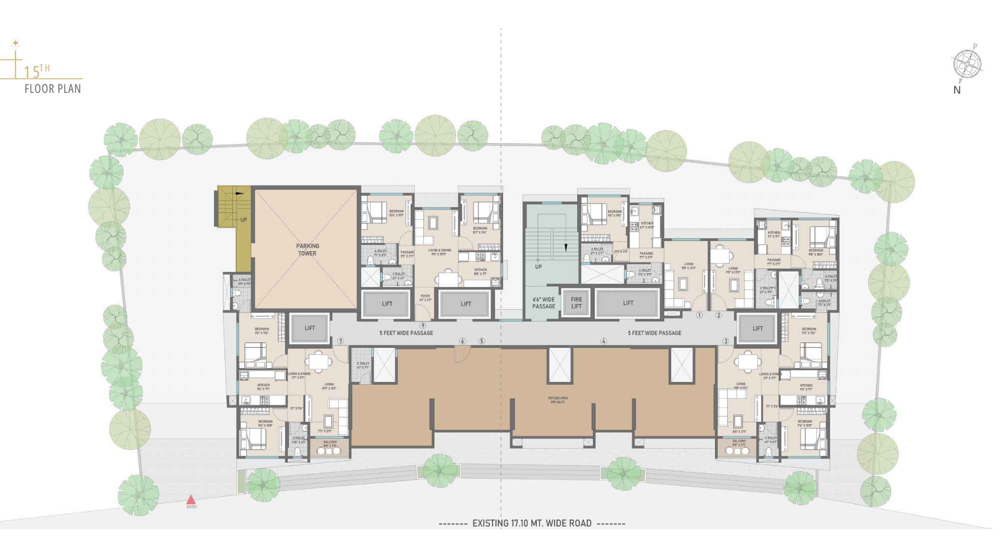 Pinnakle-Nova-typical-Floor-Plan-15th